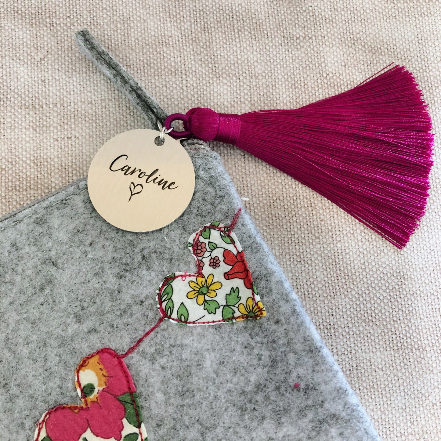 Liberty Print and Felt make-up bag