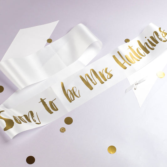 Personalised Contemporary 'Bride to be' Sash