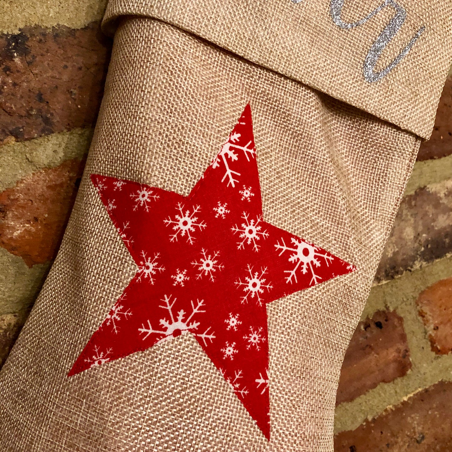 Hessian Star Stocking