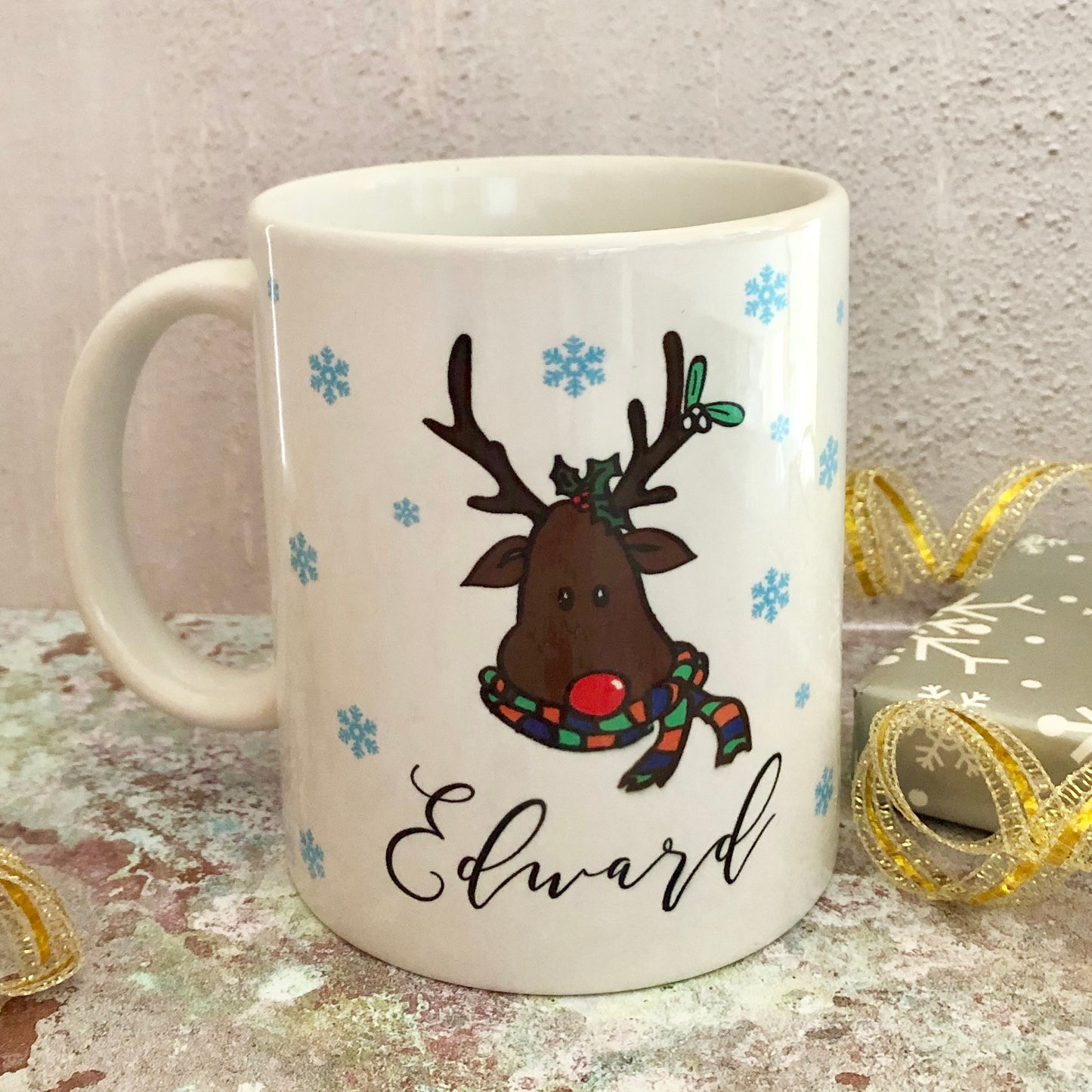Snowy Reindeer Mug