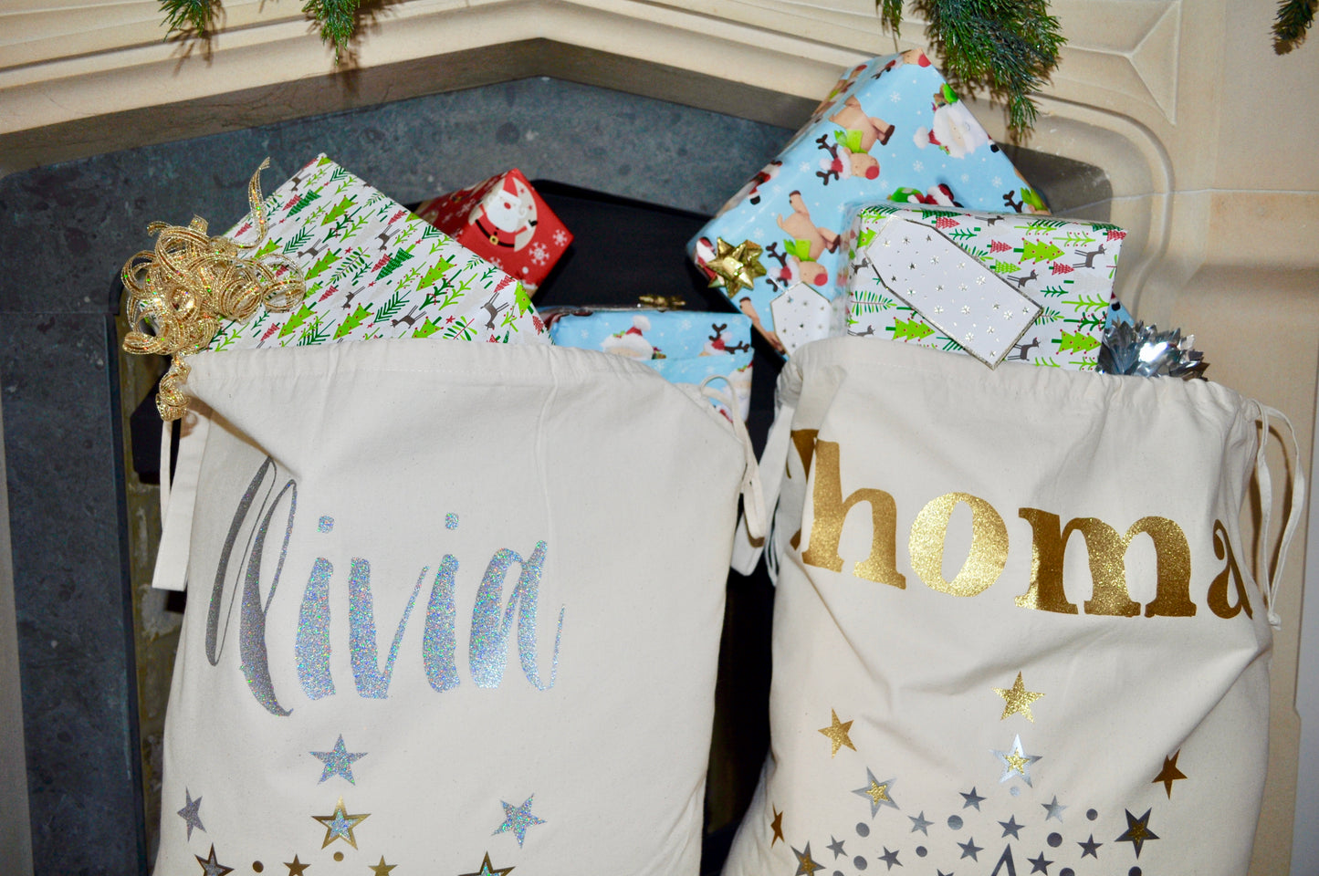 Personalised XL Contemporary Christmas sack