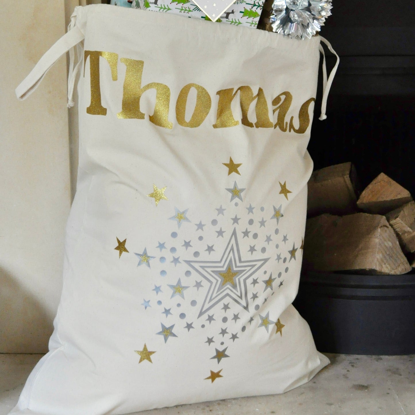 Personalised XL Contemporary Christmas sack