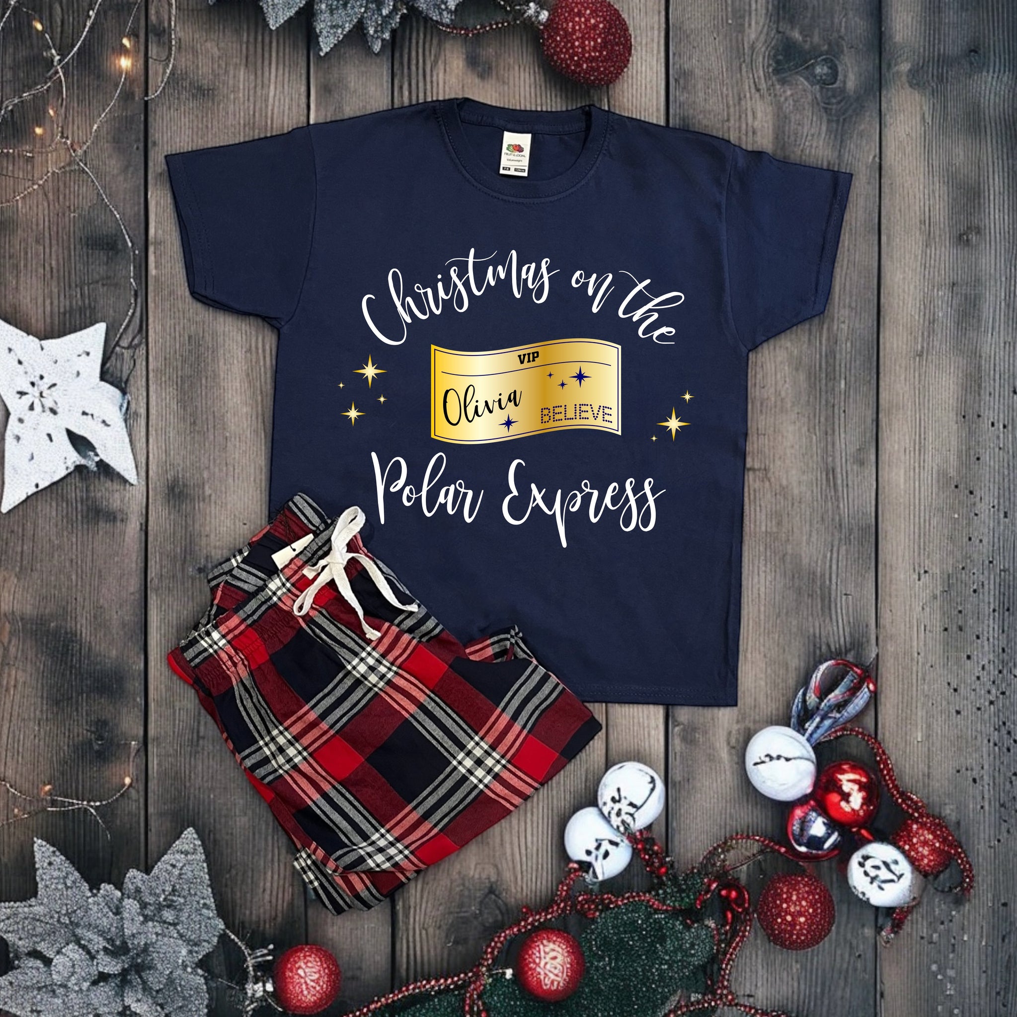 Personalised Polar Express Pyjamas