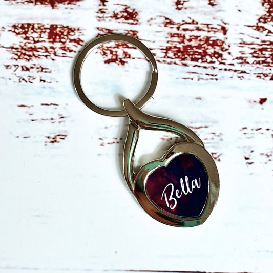 Silver Heart Key Ring
