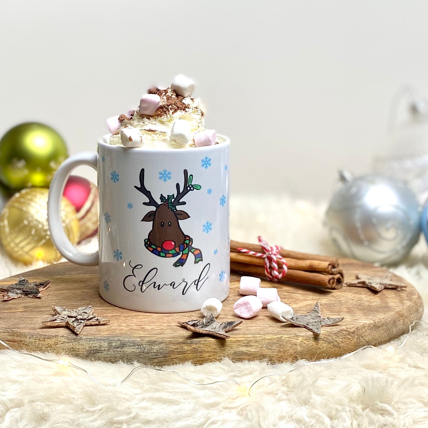 Snowy Reindeer Mug
