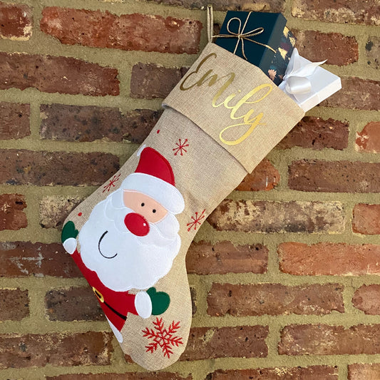Hessian Santa Stocking