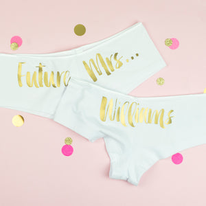 Personalised ‘Future Mrs..’ Contemporary Hen Knickers