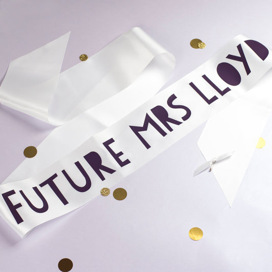 Personalised Papercut style 'Bride to be' Sash