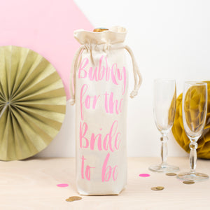 Contemporary ‘Bubbly for the Bride to be!’ Bottle Bag