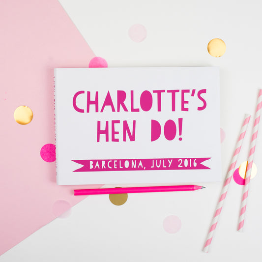 Papercut Style Hen Party Journal