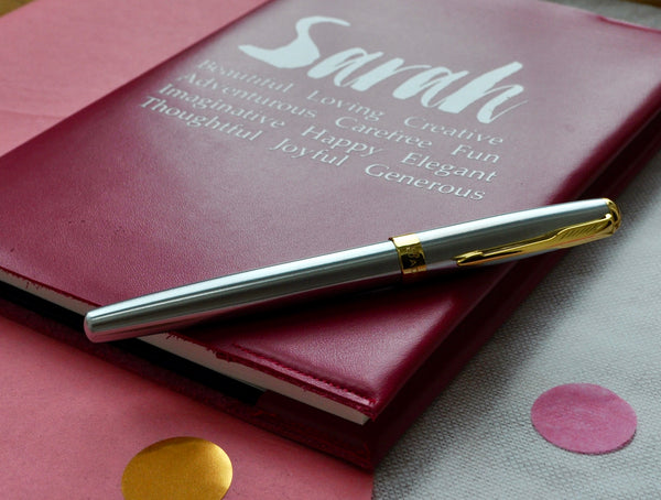 Contemporary Personalised Leather Name Journal