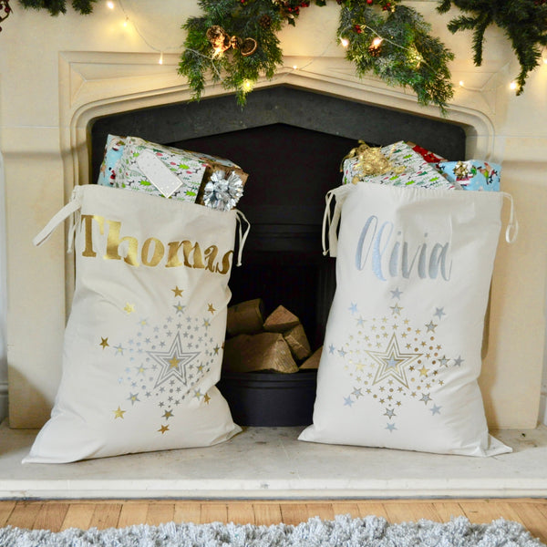 Personalised XL Contemporary Christmas sack