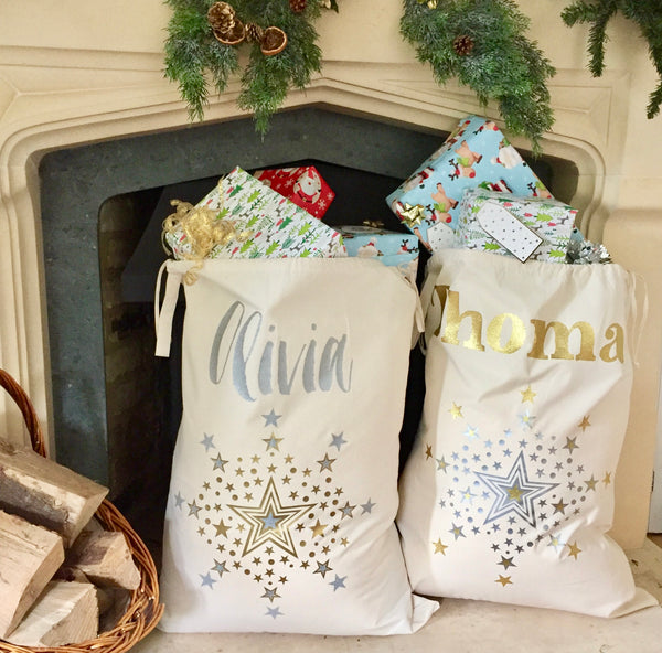 Personalised XL Contemporary Christmas sack