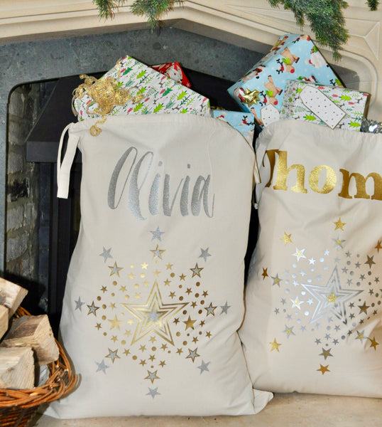 Personalised XL Contemporary Christmas sack