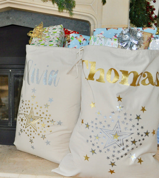 Personalised XL Contemporary Christmas sack