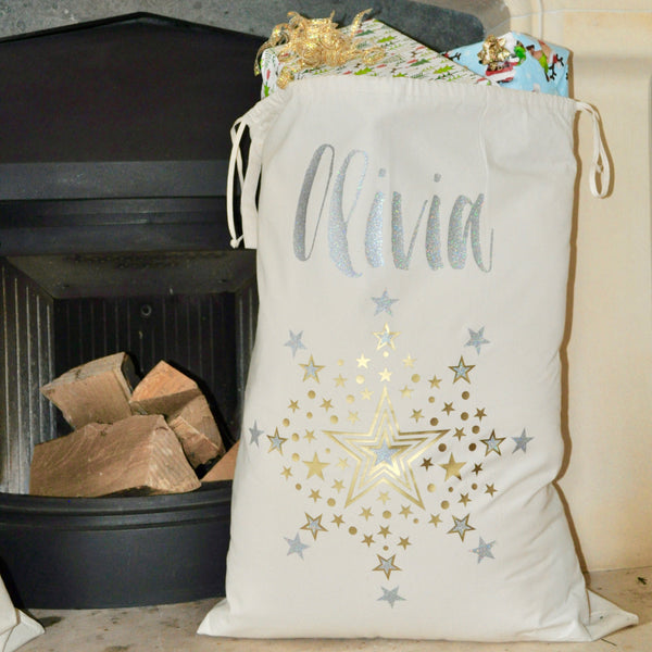 Personalised XL Contemporary Christmas sack