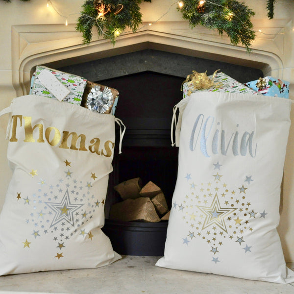 Personalised XL Contemporary Christmas sack