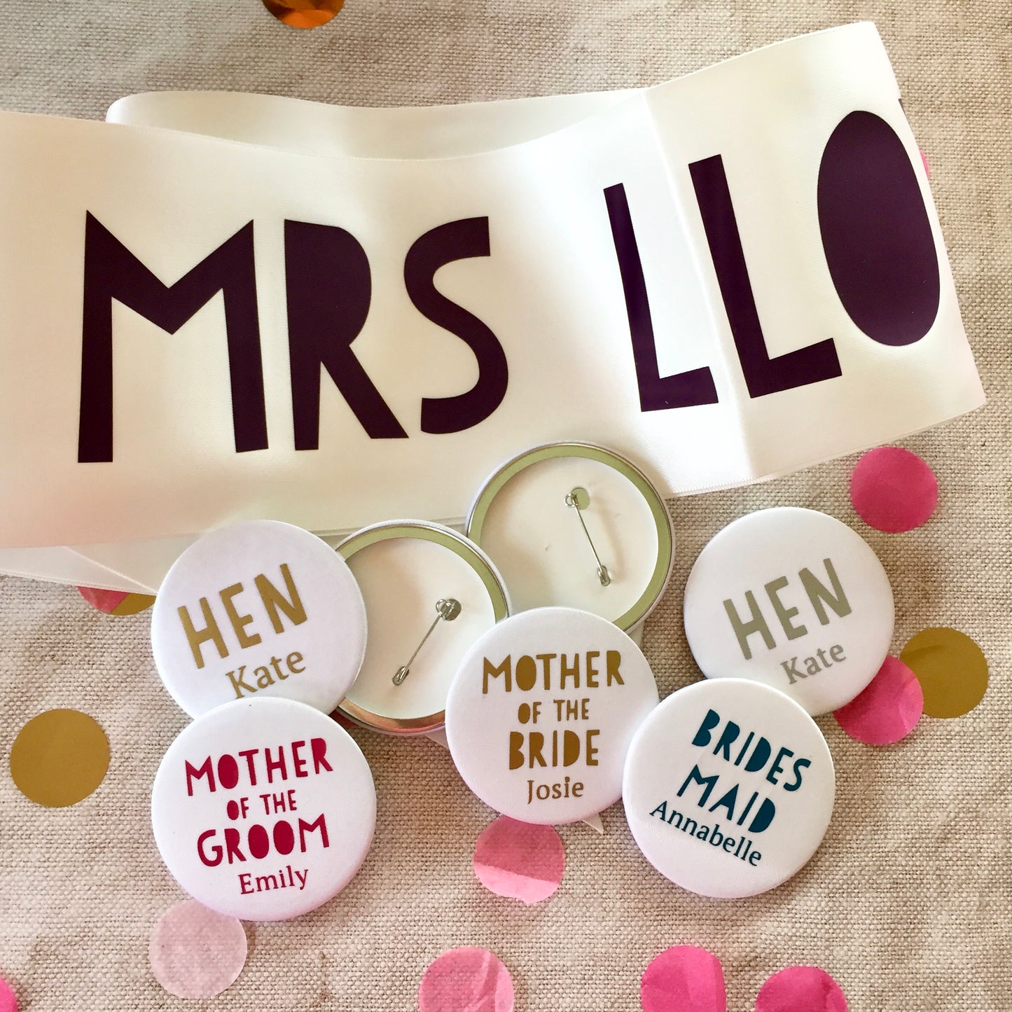 Papercut Hen Party Badges