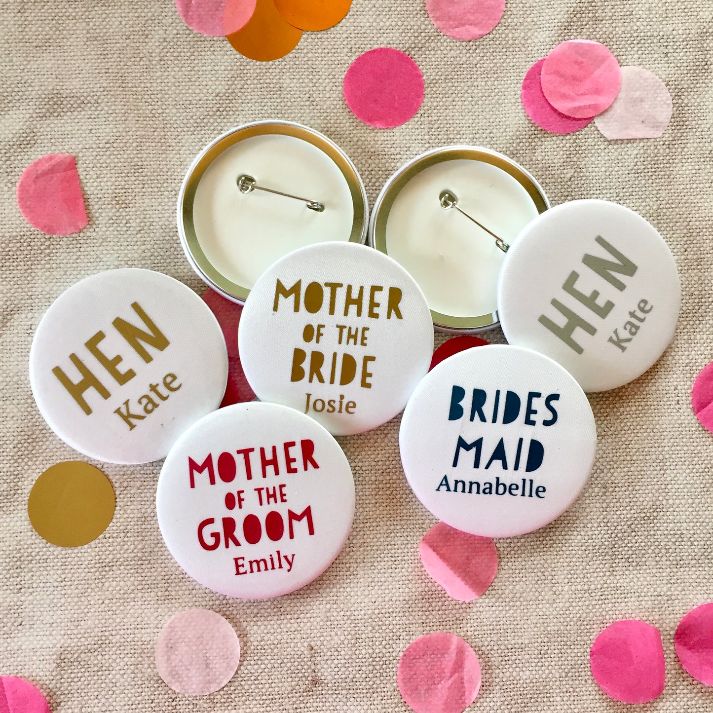 Papercut Hen Party Badges