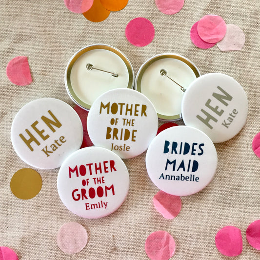 Papercut Hen Party Badges