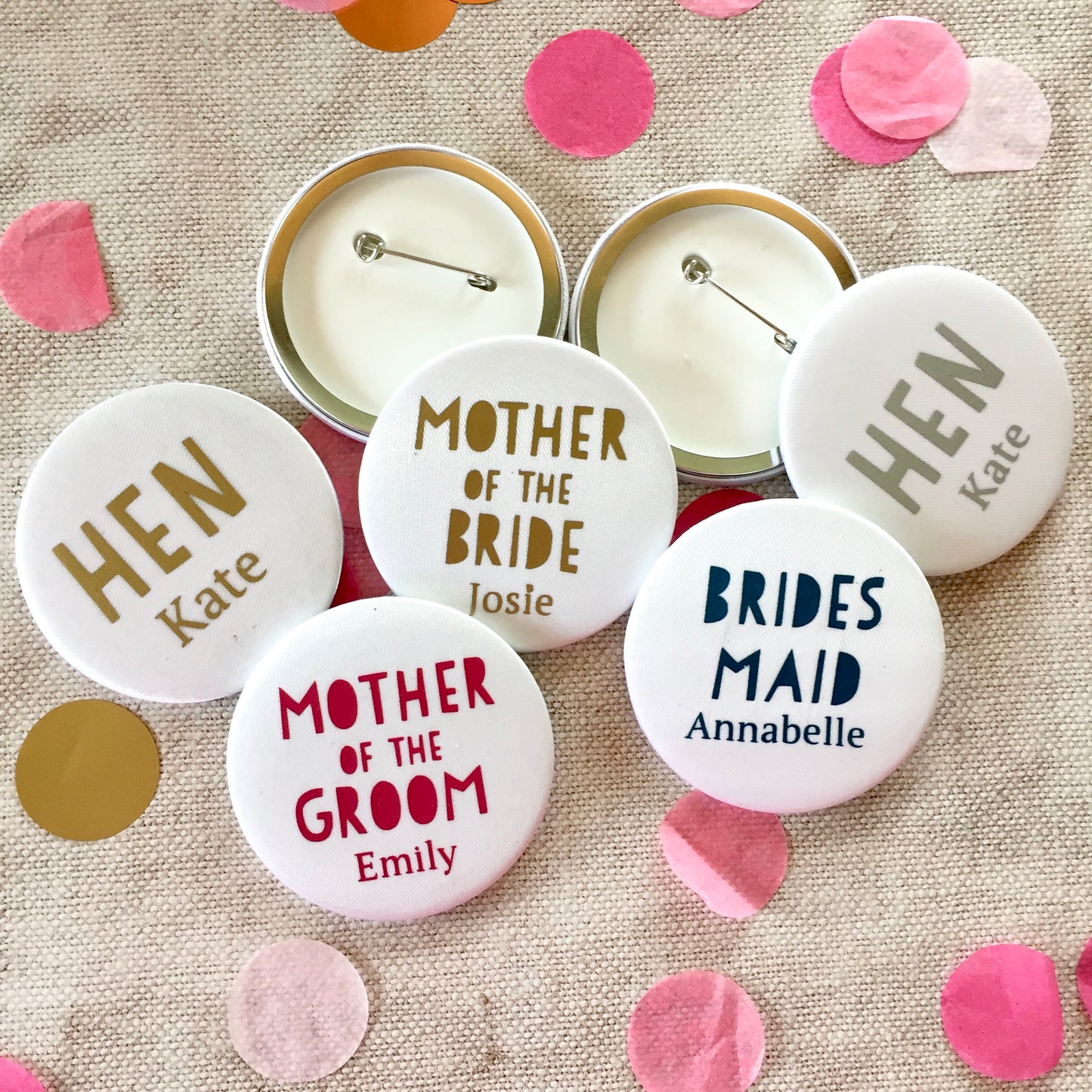 Papercut Hen Party Badges