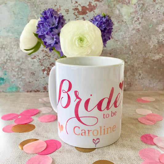 Personalised Calligraphy style ‘Bride to be’ Mug