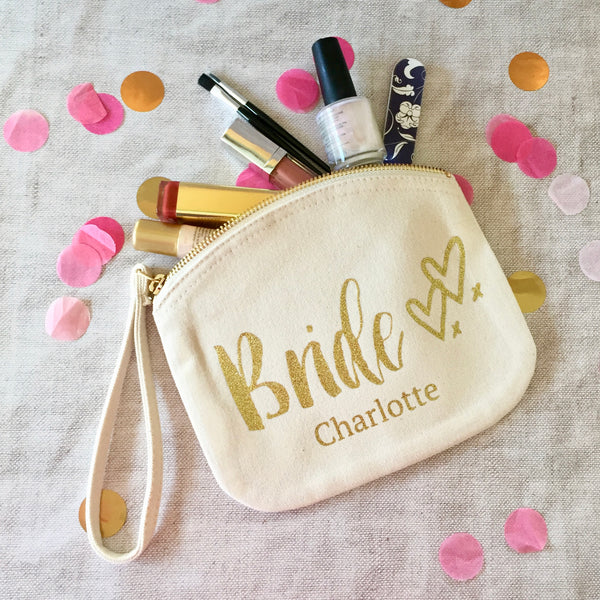 Contemporary Personalised Canvas Pouch