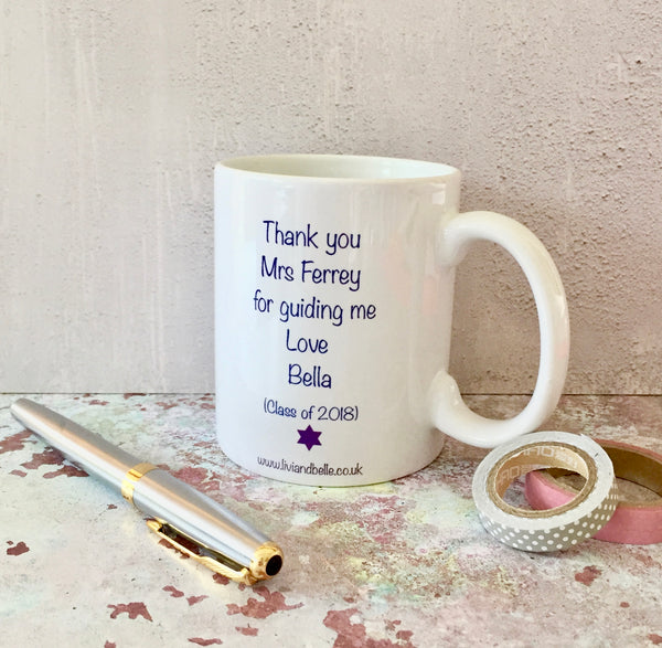 Personalised Teacher ‘Thank you’ Mug