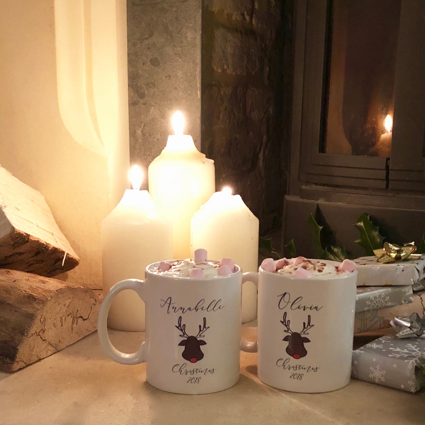Personalised Christmas Reindeer Mug