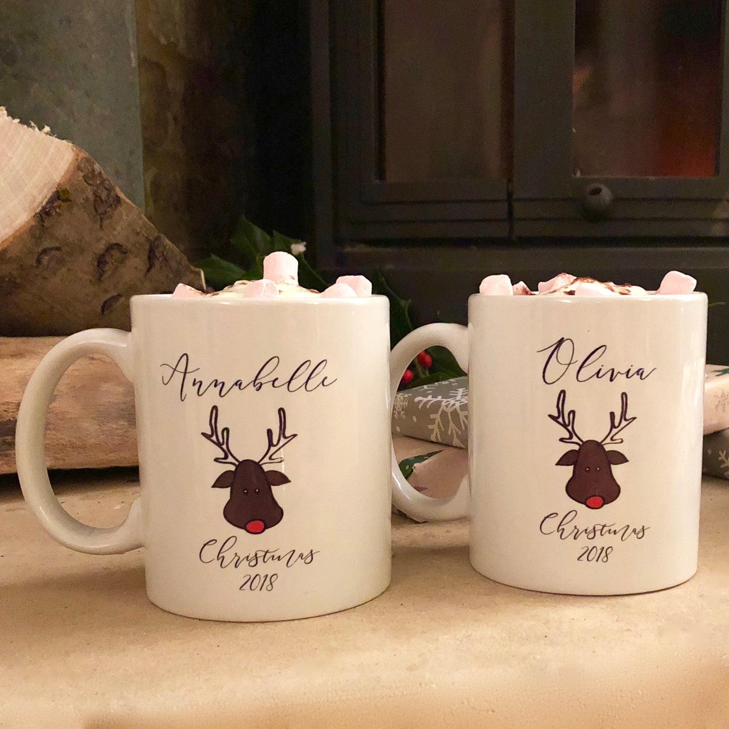 Personalised Christmas Reindeer Mug